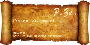 Posner Zsigmond névjegykártya
